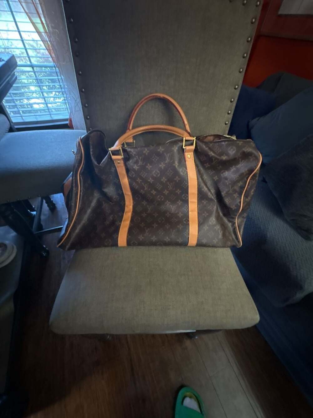 Louis Vuitton Keepall Monogram Duffle Bag Brown Canvas